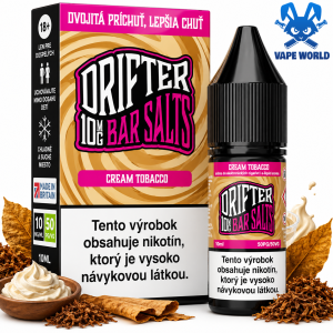 Drifter Bar Salts - Cream Tobacco 10ml (10mg) e-liquid
